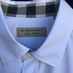 Long Sleeve Burberry Button Up